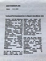 25. November 2015 - Verbund-Perinatalzentren in Bayern bewähren sich